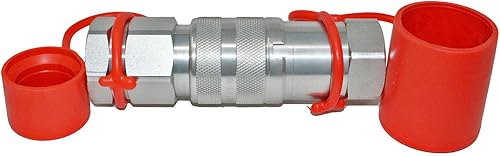 Vista 14 de Summit Hydraulics 1/2" Skid Steer Bobcat Flat Face Hydraulic Quick Connect Acopladores/Acoplamientos Set w/Dust Caps