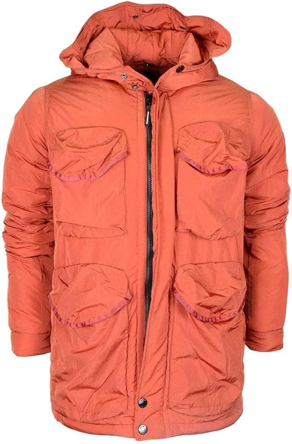 Hooded Rust Orange Jacket XXL 
