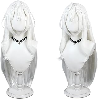 悪魔執事と黒い猫 あくねこ シロ コスプレウィッグ ホワイトロングストレート
