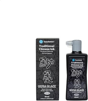 Yasutomo Chinese Water Resistant Ink, 180ml, Black CM18