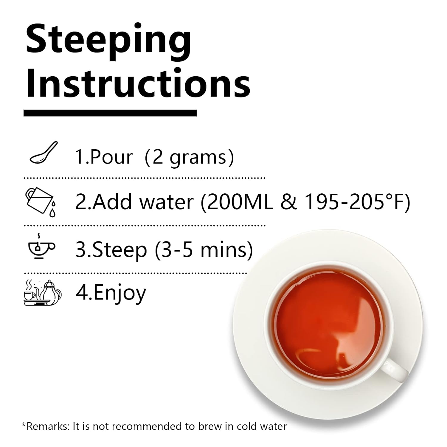 RIANTEA Black Tea Loose Leaf, Premium Original Leafy Whole Tea Leaves No Crumb, Naturally Sugar Free Low Caffeine without Additives, Stress Relief and Refreshing, Aluminum Tea Can, 3.1OZ - Image 2