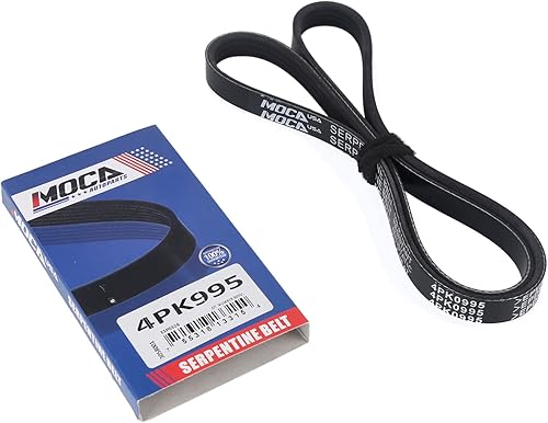 Miniatura 2 de MOCA 4PK995 EPDM cinturón serpentina para 1985-2008 para Mitsubishi Montero para Hyundai Sonata para Mercury Tracer para Subaru XT para Cadillac DTS