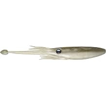 Nomad Design Live Ops Jerksquid 5 Unrigged Jerkshad Soft Bait Lure, Ultra-Realistic Squid with Reactor-UV & Glow, 4 Pack, for Striped Bass & Snook