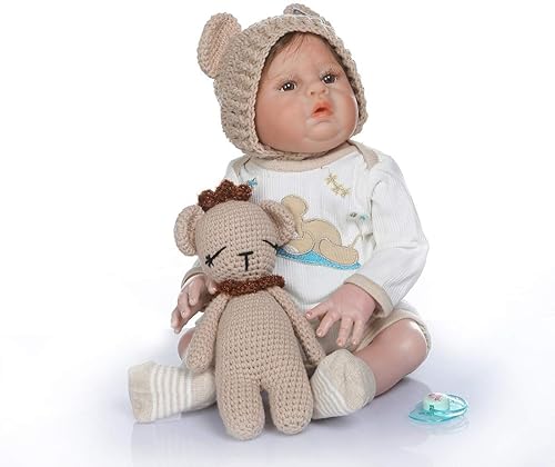 TERABITHIA 18.5in Rare Alive Soft Wool Cachorro de vinilo de silicona de cuerpo entero renacido muñecas Preemie Pintura detallada Pinky Look Real