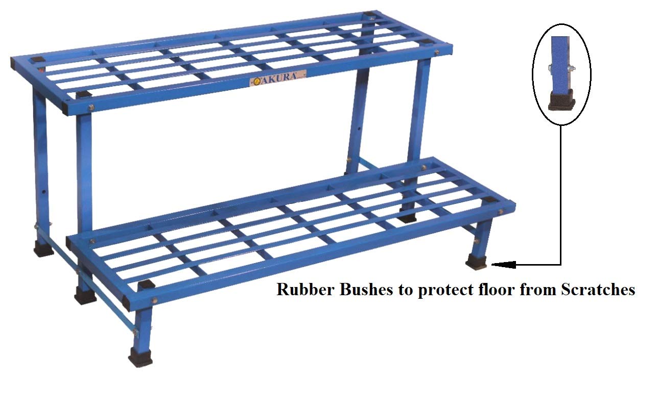 AKURA 2 Step Gardening Stand - Blue Steel -4