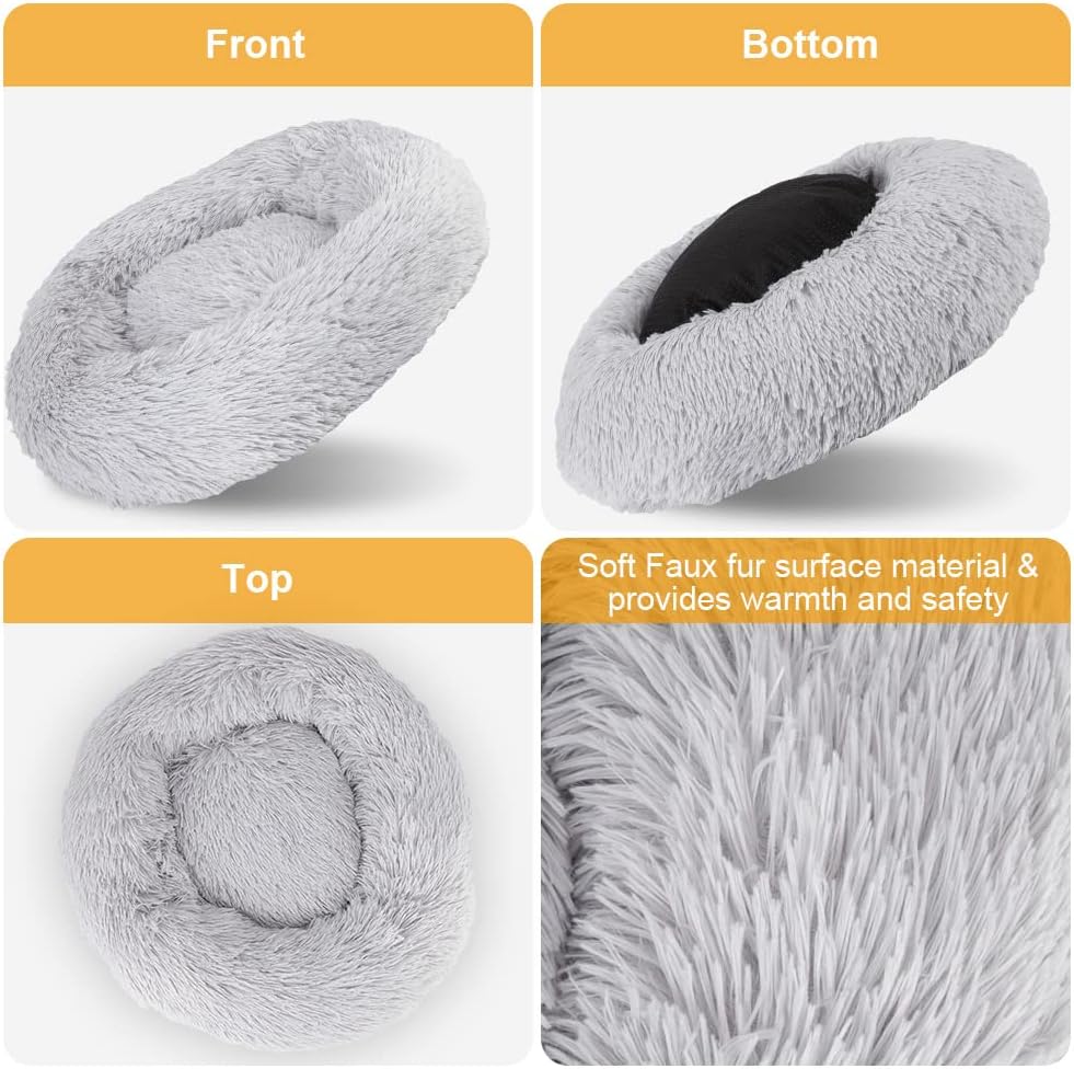 Super Soft Pet Bed Kennel Dog Round Cat Winter Warm Sleeping Bag Long Plush Large Puppy Cushion Mat Portable Cat Supplies Cat Nest Sofa