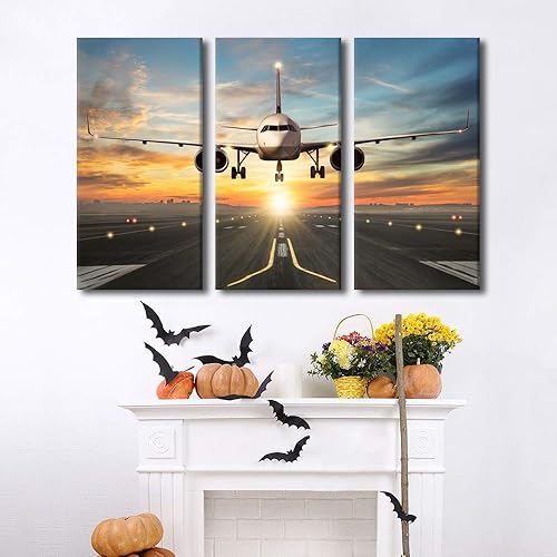 Miniatura 151 de Lienzo decorativo para pared, 3 piezas, póster de nariz de avión, arte de hélice gris, decoración del hogar, lienzo inspirador, decoración de pared