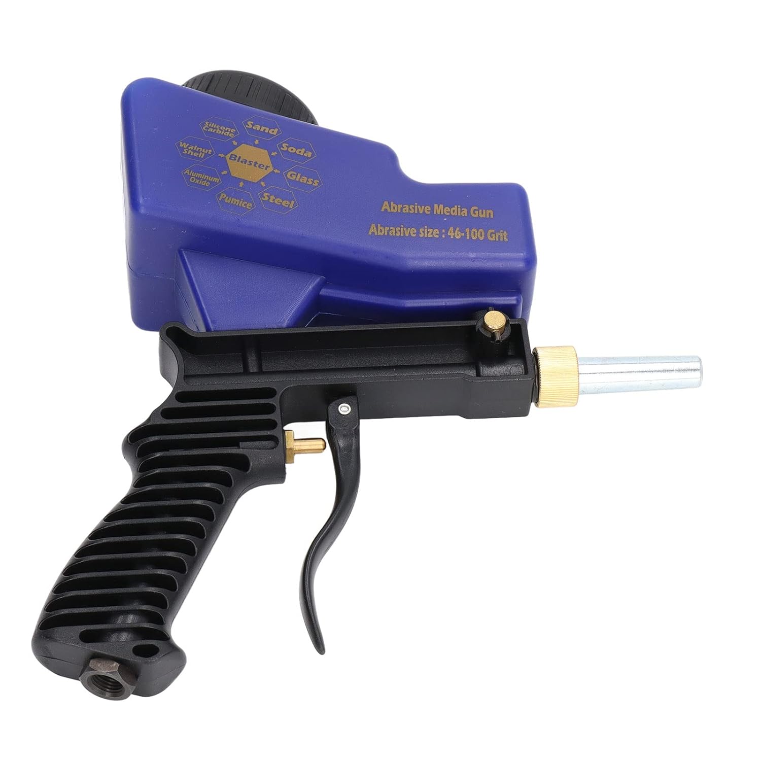 Sand Blaster Gun , Sand Blaster Sandblasting Spray Gun Tool Set Kit for Spraying Cleaning(blue)