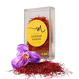 Azafrán En Hebras - Azafrán en Hebras Español - Especies para Cocinar, Caldos de Paella, Risotto, Pasta Fresca, Comida Asiatica DNNG (2, Gramos) 2 Gramos