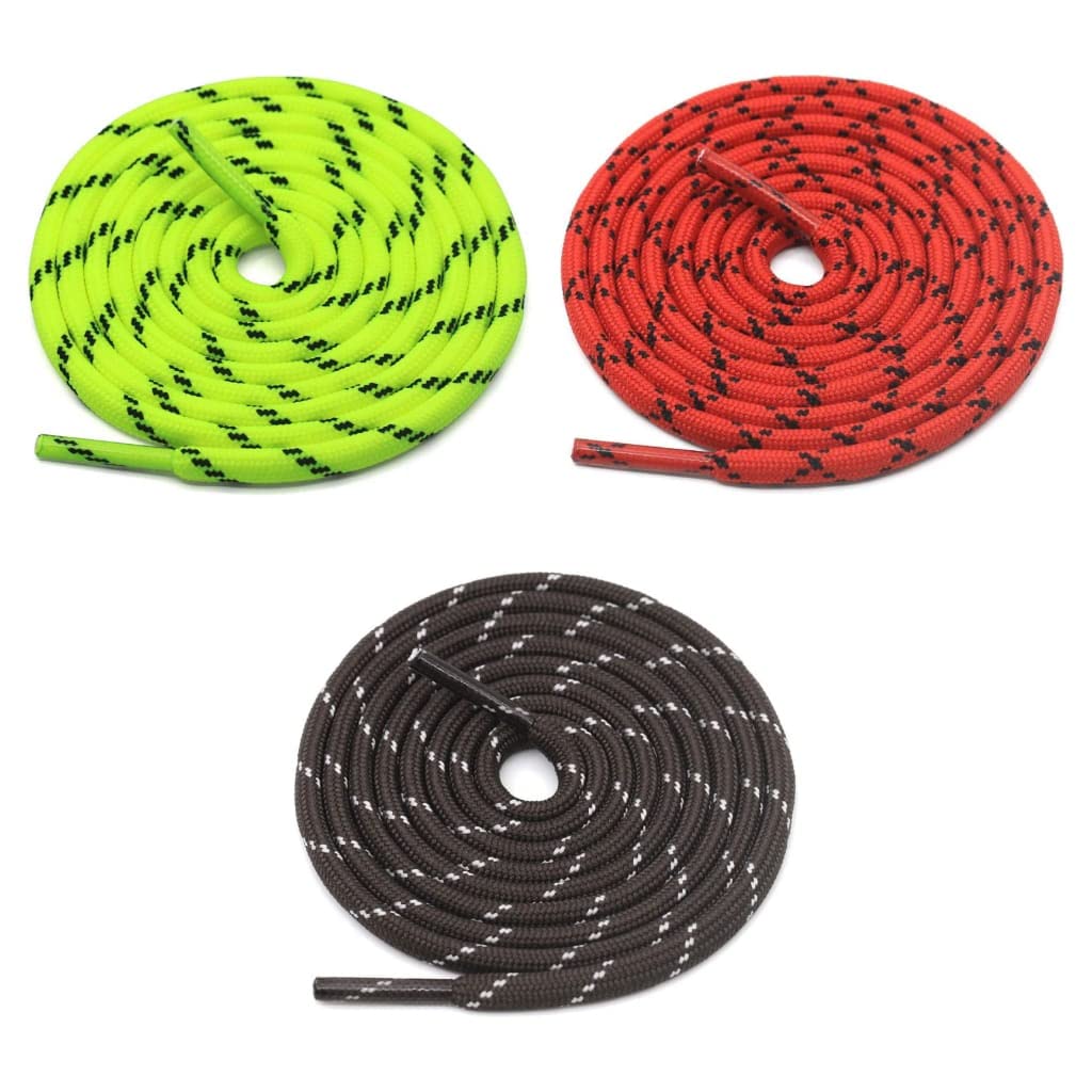 GRAH SANGRAH® 3 Pair (1 Pair Per Single Color) Shoelaces for Hiking Shoes, Walking Sneakers, Climbing, Work Boot, Running, Casual, Sport Shoes (120 CM/ 47 Inch, Fluorescent/Red Black/Coffee White) (B09VCCK7ZM) Amazon Price History, Amazon Price Tracker