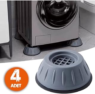 Titreşim Önleyici Kauçuk Ayak Pet Yükseltici Çamaşır Makinesi Ayagı Stoper 4'Lü Set
