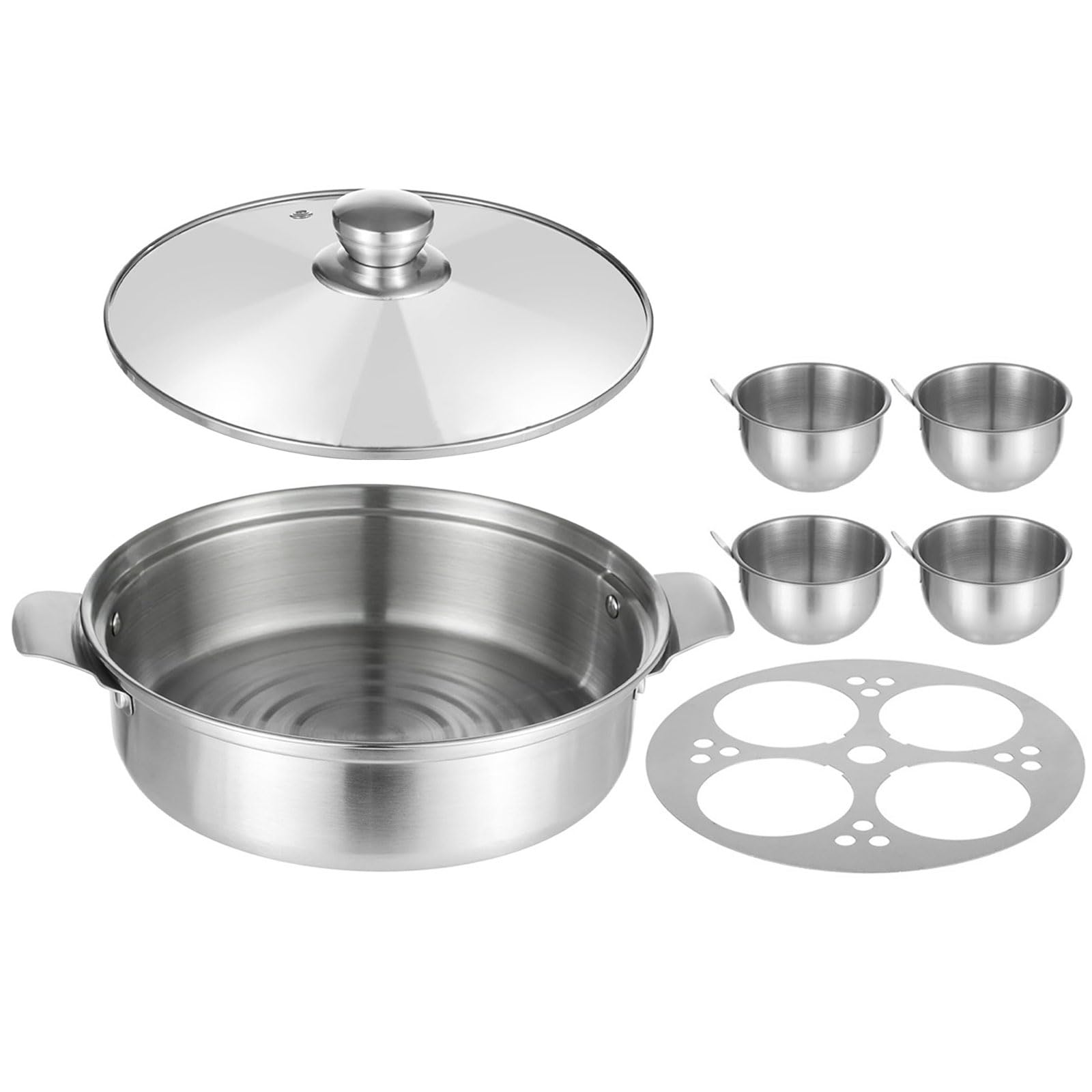 Máquina eléctrica para el desayuno familiar con tapa de vidrio y 4 tazas