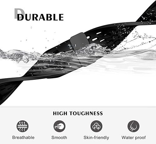 Miniatura 4 de ISABAKE Correa de reloj de silicona Air-holes para Garmin Fenix 7Fenix 6Fenix 6 ProFenix 5Fenix 5 Plus, correa deportiva suave de ajuste rápido de