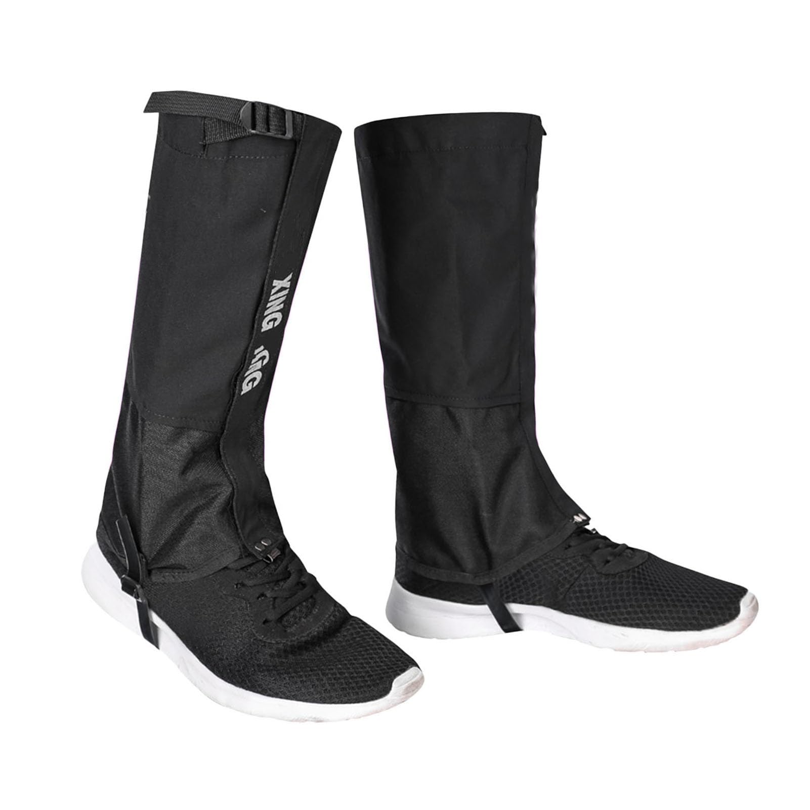 Guêtres De Jambe De Randonnée, Housse De Neige Imperméable avec Fermeture Éclair Améliorée, Guêtres De Chaussures Légères for Hommes Et Femmes, 1 Paire (Color : Black, Size : XL)
