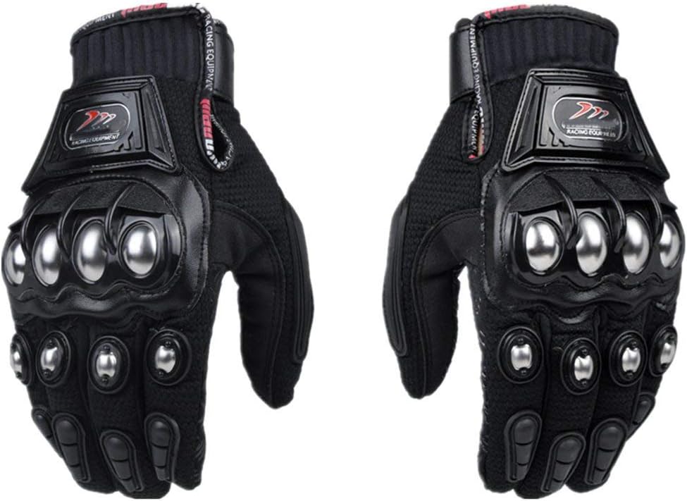Steel Outdoor Reinforced Brass Knuckle Motorcycle Motorbike Powersports Racing Textile Safety Gloves
