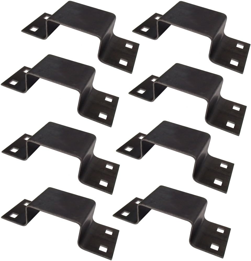 (8) 12 Ga. Steel Stake Pocket Bolt-On Brackets for Truck Utility Trailer B2373G