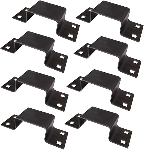 RAParts (8) Soportes atornillados de acero de 12 Ga. para remolque utilitario de camión B2373G