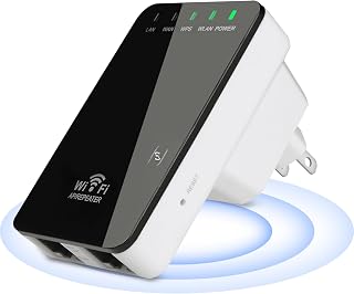 WiFi Extender, Mini 300Mbps 2.4GHz WiFi Range Extender Wireless Internet Booster for Home, WiFi Signal Repeater to Cover Whole House up to 1000 sq.ft, AP/Router Mode, Easy to Hook Up