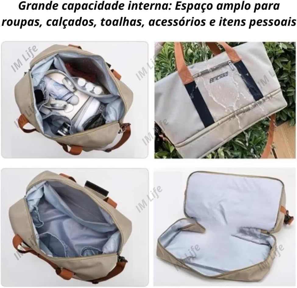 Bolsa Mala de Viagem e Academia Grande Capacidade Portátil, Leve, Transversal, Casual Unissex para Fitness, Natação, Camping e Uso Diário (Preto) Bolsa Mala de Viagem e Academia Grande Capacidade Portátil, Leve, Transversal, Casual Unissex para Fitness, Natação, Camping e Uso Diário (Preto)