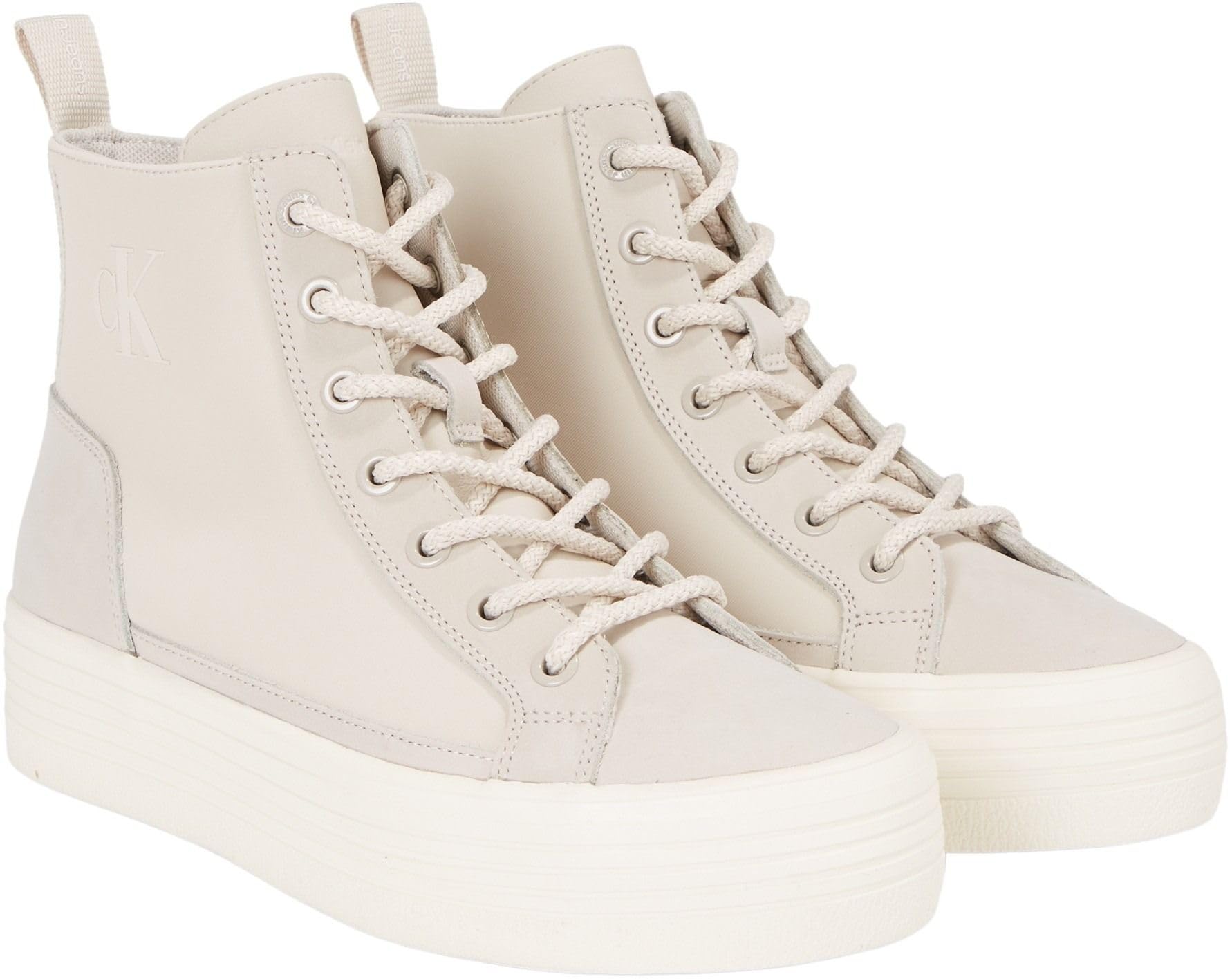 Calvin Klein Jeans Mujer Sneaker vulcanizada Bold Mid Flatform Laceup Zapatillas