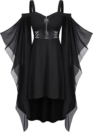 Rosegal Womens Plus Size Gothic Halloween Witch Bustier Dress