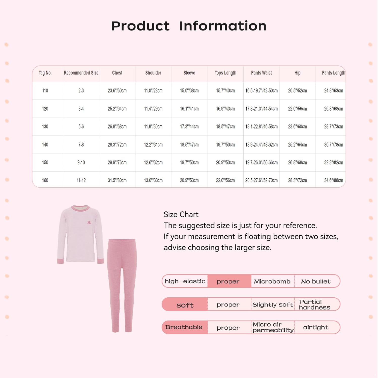 Hularka Thermal Underwear for Kids Toddler Winter Base Layer Long Johns Set Long Sleeve Tops and Leggings for Girls Boys
