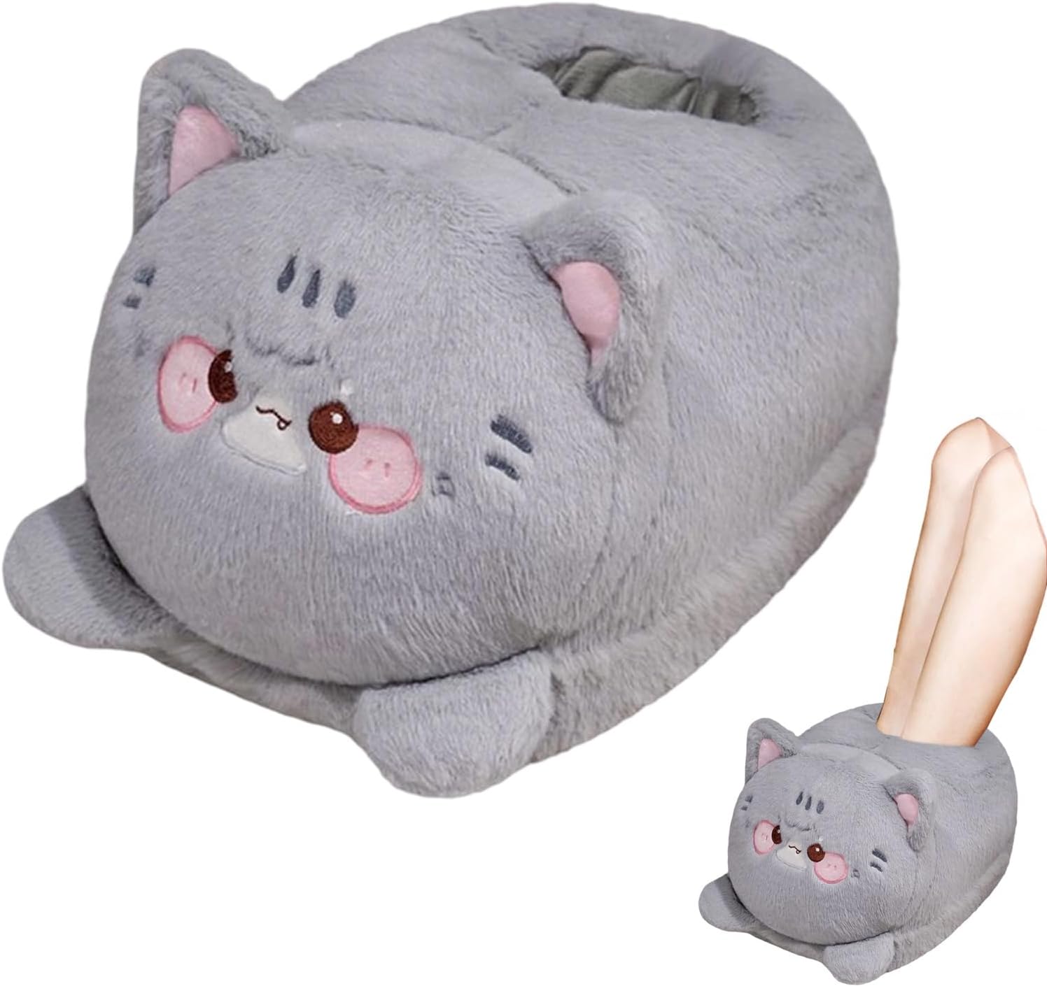 Electric Foot Warmer, Cute Plush Animal Heated Foot Warmer Under Table, Soft Feet Heater for Indoor Living Room Offices