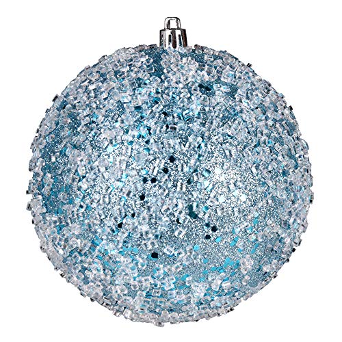 Boules de grêle bleu clair Vickerman 12cm pour décoration de sapin - 2