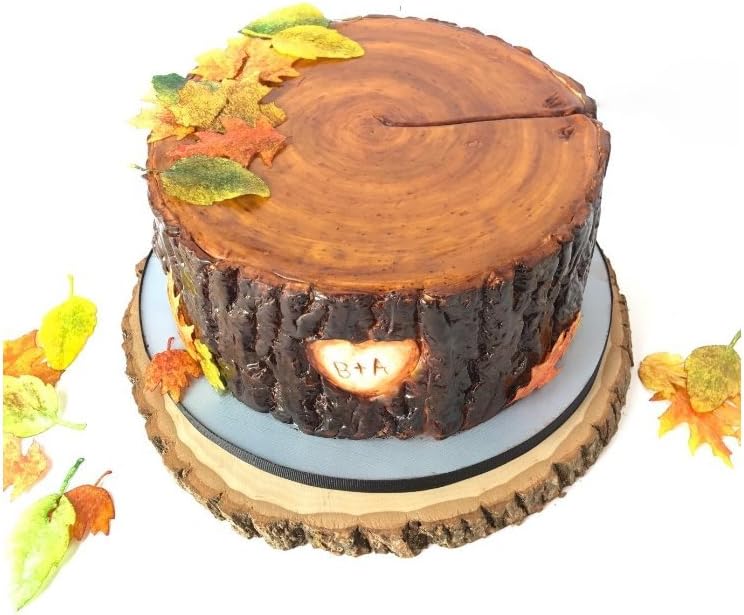 Fondant Impression Mat, Tree Bark Texture Design- Christmas Molds Silicone-Cake Decorating Supplies for Cupcake Wedding Cake Decoration