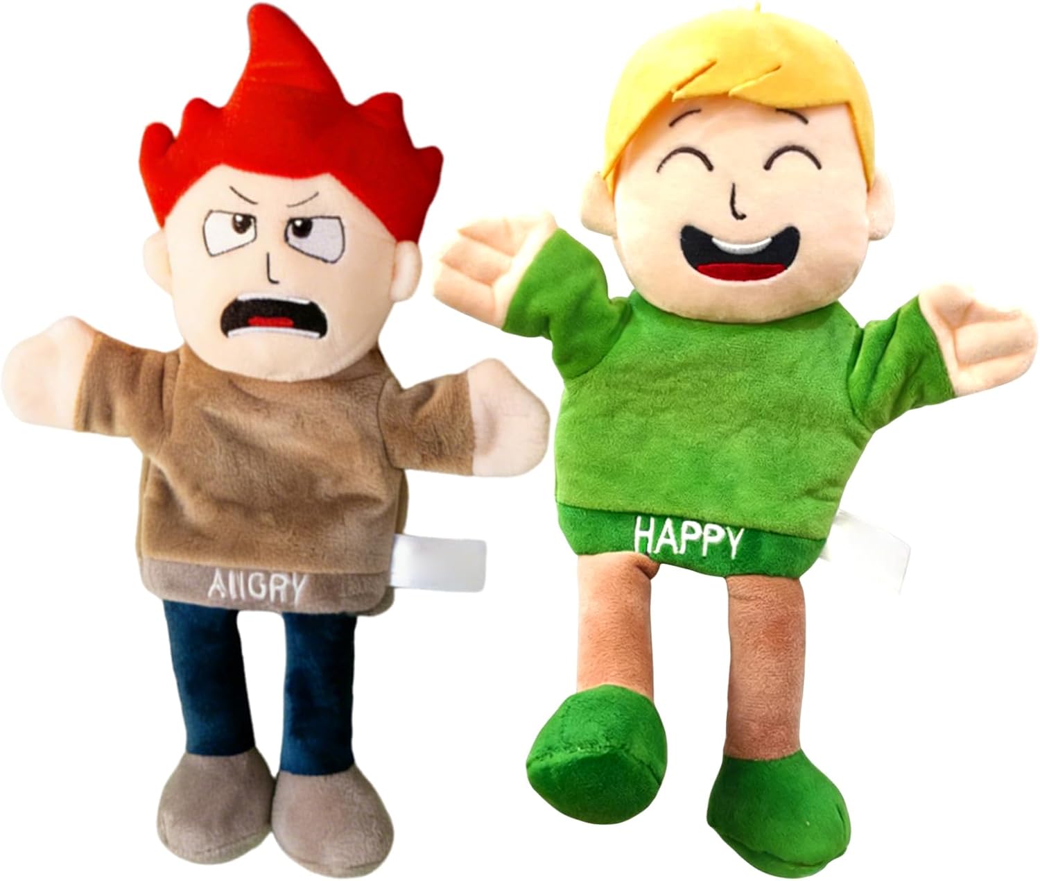 Plush Hand Puppets, Emotional Educational Interactive Toys, Role Play Puppet with Sturdy Feature, Cute Character Puppet for Boys and Girls School Classroom Home Playtime and Holiday Fun