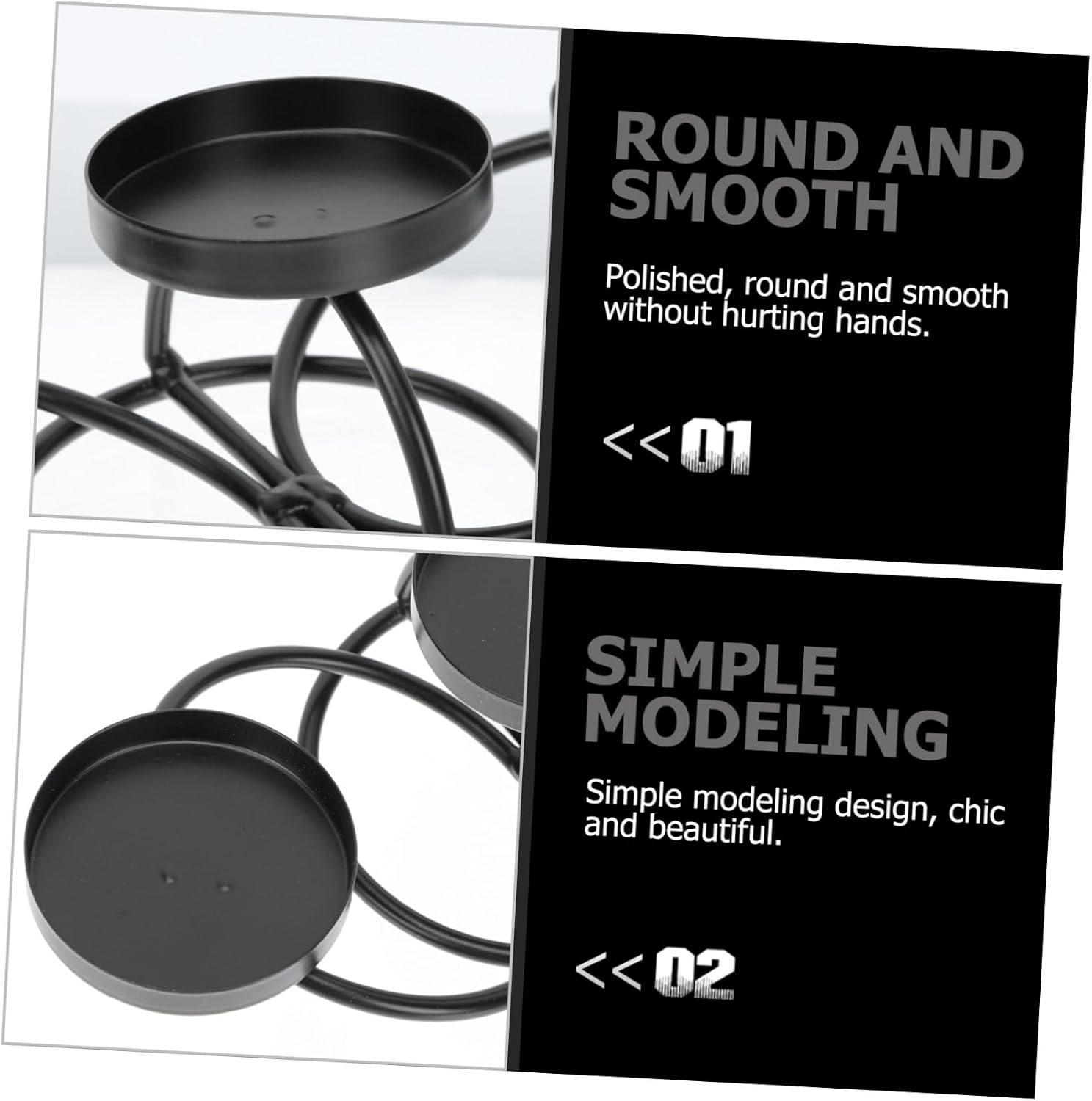 1Pc Creative Iron Candlestick Decorative Stand for Home Decor European Style Candle Holder for Weddings Parties and Festive Events Iron Material Unique Design