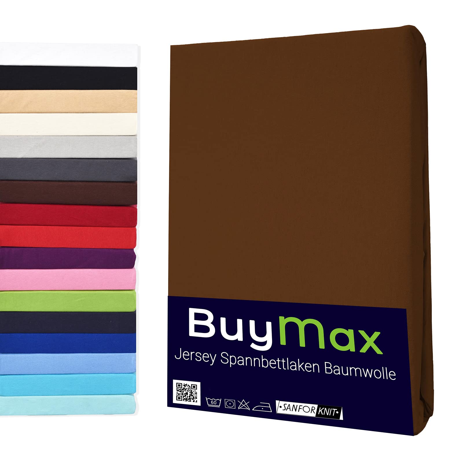 Buymax® Spannbettlaken 60x120 70x140 80x200 90x200 100x200 120x200 140x200 160x200 180x200 200x200 Baumwolle Bettlaken Jersey
