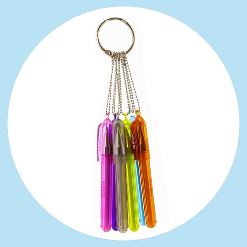 Vista 11 de BAZIC Products Bolígrafo Palm Mini bolígrafos con llavero, tinta negra de 0.039 in de punta gruesa, escritura suave, (5/paquete), 4 paquetes