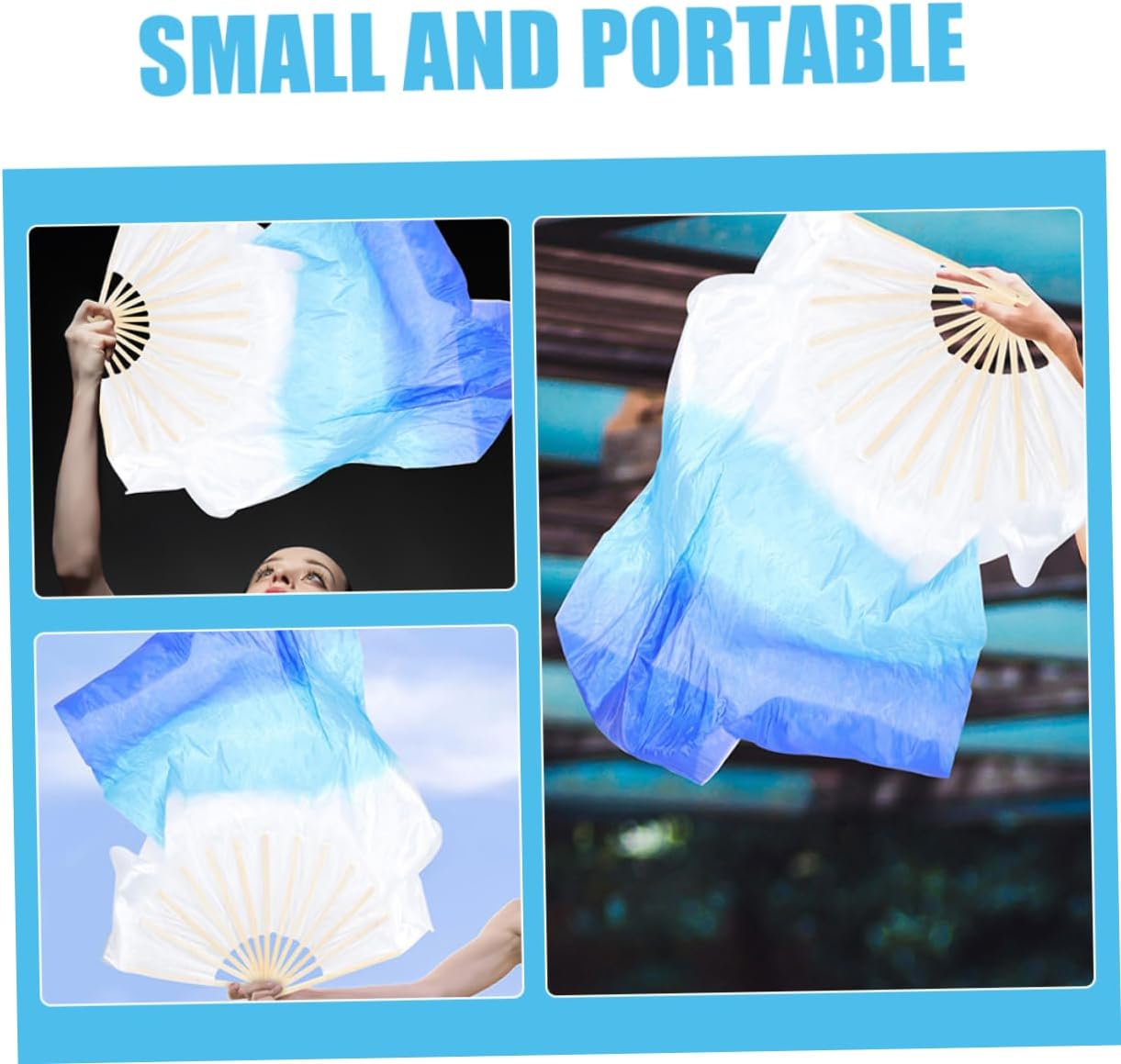 Dance Decor Decorate Performance Hand Fan Wear-resistant Fan Decor Convenient Folding Fan Practice Fan