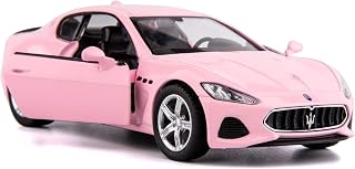 imtfzct 1/36 Escala Maserati GT Casting Car Model, Coche de juguete de aleación de zinc para niños, coche de juguete para niños pequeños, niños, niñas, regalo (rosa