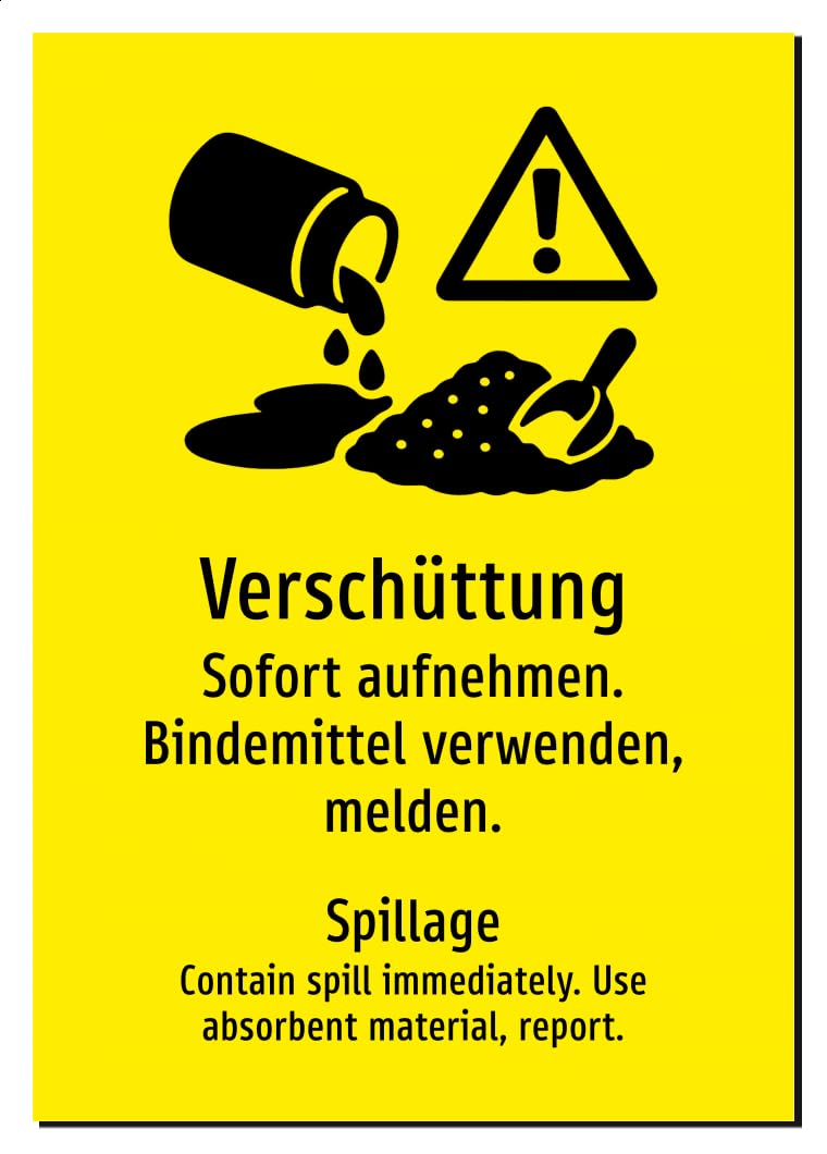 50383-DEEN-S-07 | Verschüttung/Spillage Schild Deutsch Englisch
