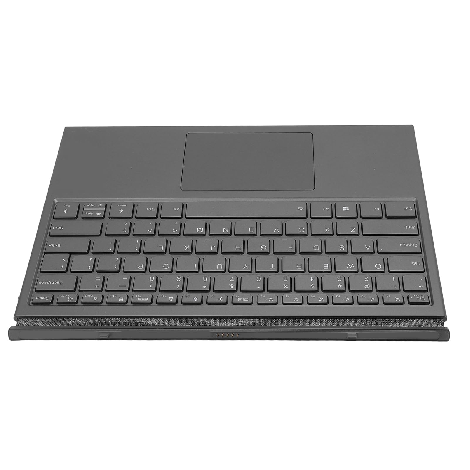 Teclado inalámbrico elegante gris oscuro con panel táctil integrado 8