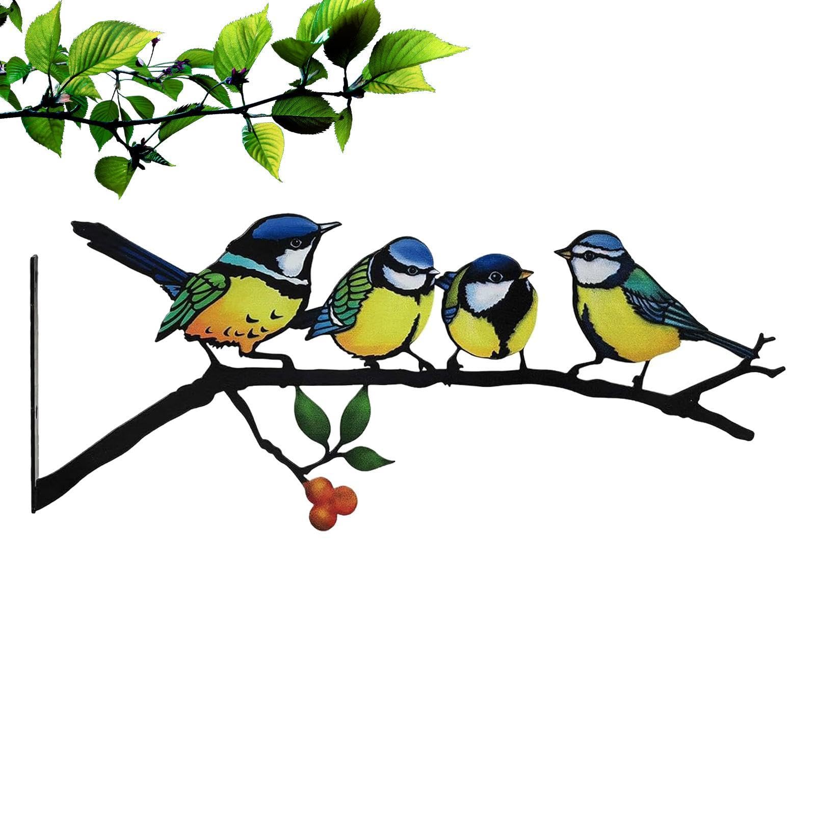 Décoration murale oiseau en métal pour rompre la monotonie d'un grand mur de jardin