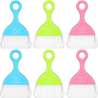 CHENGU 3 Pcs Mini Dustpan Set Brush for Table Whisk Brooms Small Dustpan Mini Broom Set Mini Dust Pans with Brush Tiny Cleaning Table Broom Sweep Brush for Car Desk Keyboard Countertop Nest