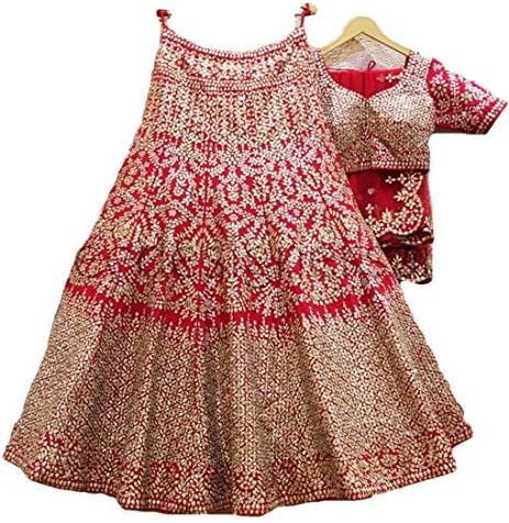 REKHA Ethnic Lehenga Choli Indian Women Designer Partywear Ethnic Traditional Lehenga Choli Wedding Wear Lehenga 04 Red