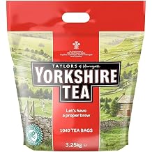 Yorkshire Teabags 1040 3 Pack Classic English Breakfast Tea Enjoy the proper brew Biodegradable Plant-based Tea Assam black tea bulk buy