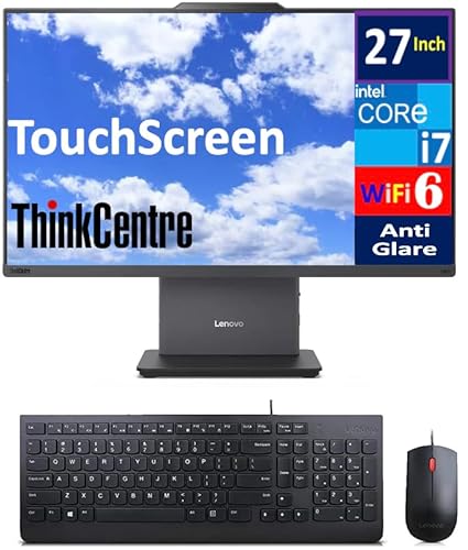 Lenovo ThinkCentre Neo 50a Gen 5 Business All-in-One 27" 100Hz Touchscreen FHD Display (Intel i7-13620H, 32GB DDR5, 1TB SSD, WiFi 6, Webcam, Win11P) w/DKZ USB Port Expander, Keyboard, & Mouse - Image 3