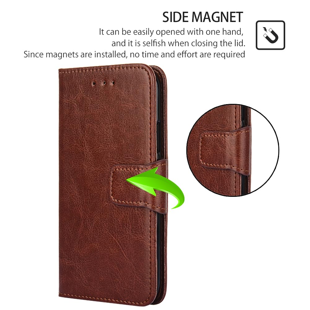 Beajew Cover per Samsung Galaxy S21 Flip Custodia in Pelle PU, Cover Portafoglio,Funzione Supporto,Magnetica,Slot Schede,Protettiva Custodia