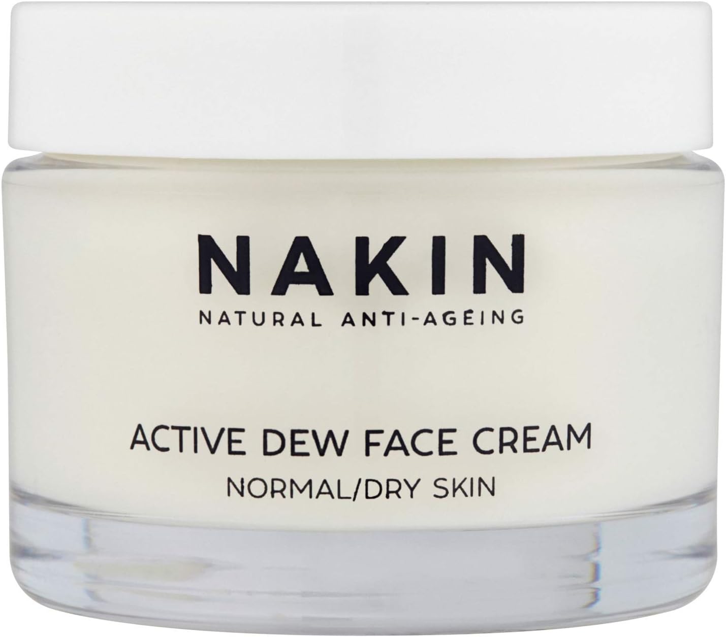 Nakin Active Dew Face Cream 50ml, Anti-Ageing Moisturiser for Dry & Sensitive Skin, Hydrating Face Cream with Hyaluronic Acid