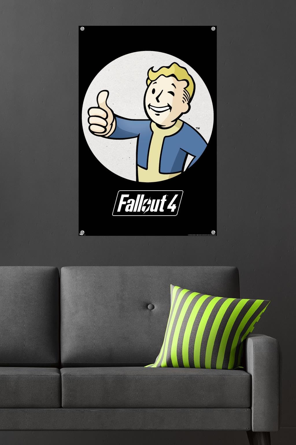 Amazon.com: Fallout - Vault Boy - Thumbs Up Wall Poster with Push