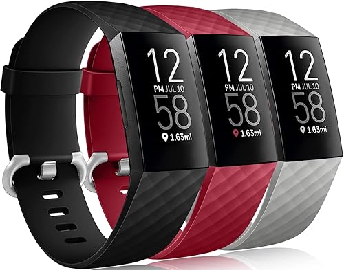 Vista 32 de Wepro Paquete de 3 bandas compatibles con Fitbit Charge 4 bandas para mujeres y hombres, bandas deportivas compatibles con Fitbit Charge 3, Verde