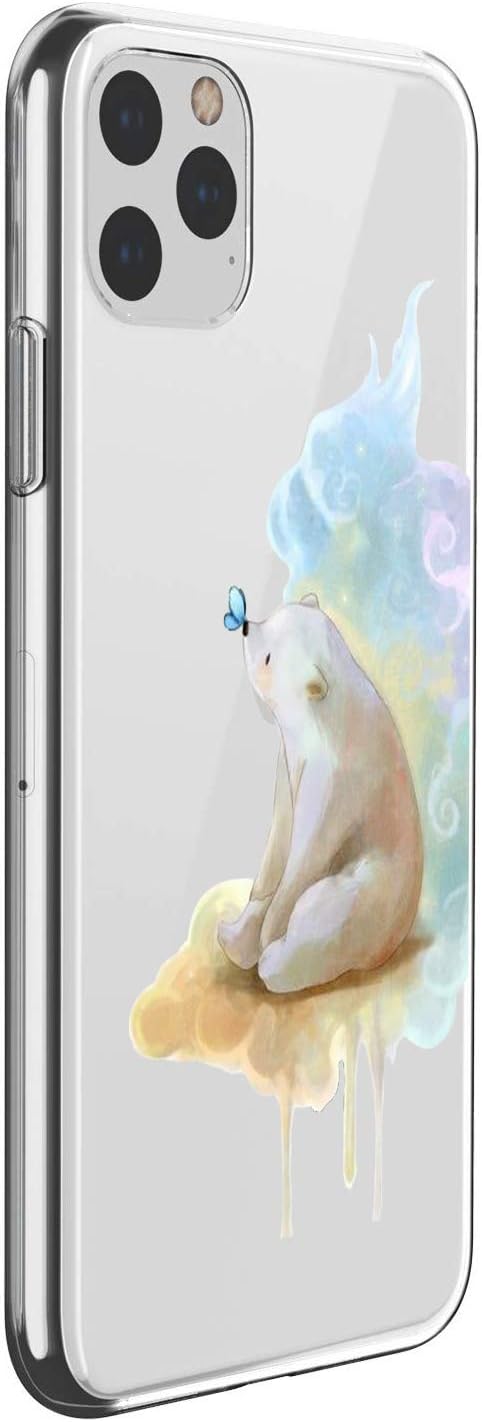 Oihxsetx Compatible for iPhone 11 Pro Max 6.5'' Case,Clear Ultra-Thin Slim Fit Soft TPU Rubber Silicone Cover Flexible Bumper Transparent Owl Pattern Shockproof Protective Case -Polar Bear