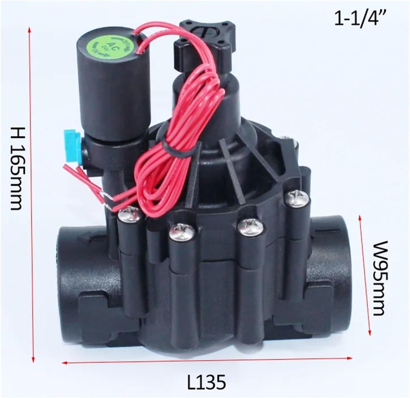 1-1/4'' Irrigation Solenoid Valve 220V 12V 24V DC Latching Solenoid Valve with Flow Regulation for Agricultural Irrigation(AC 220V)