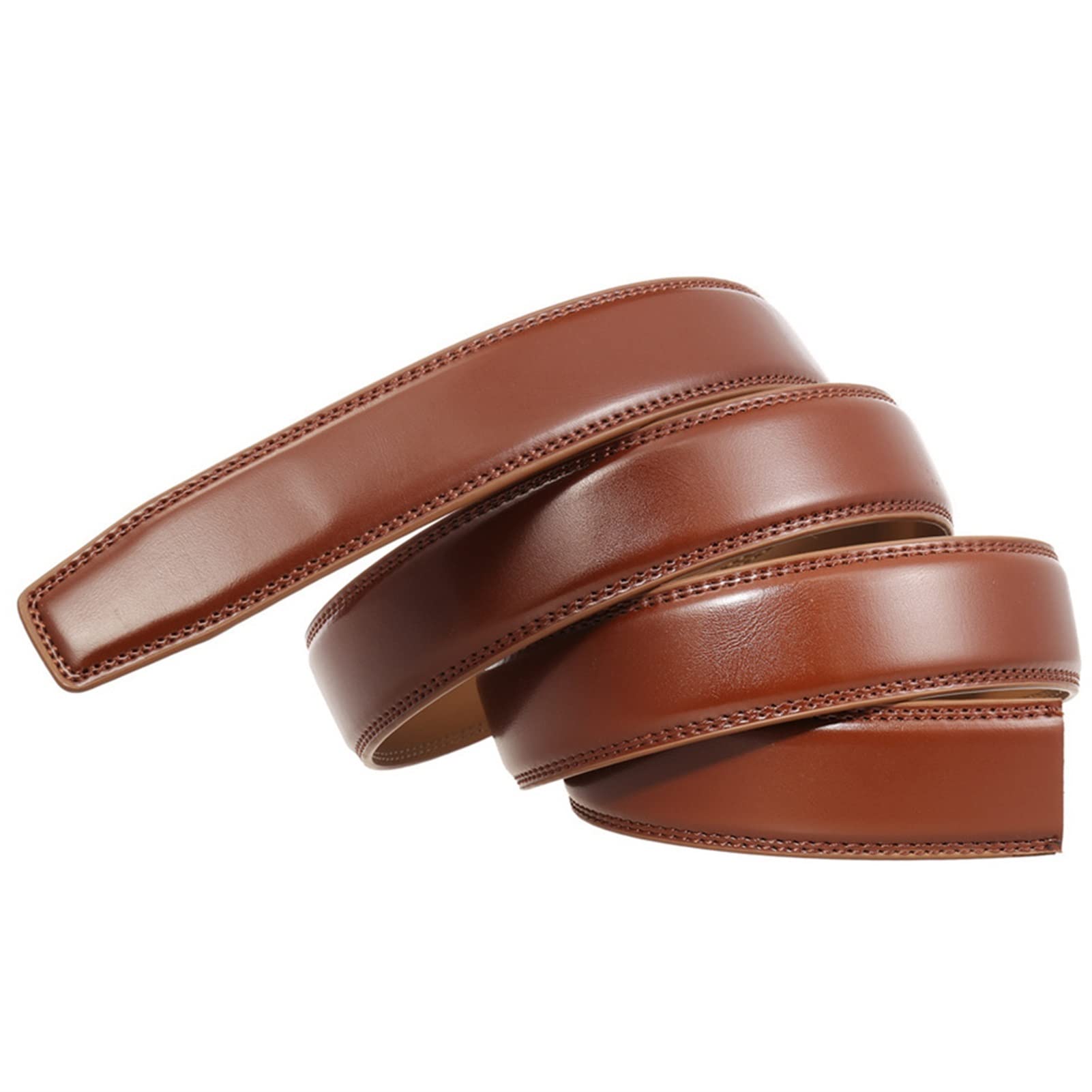 Cintura, 3,1 cm Larghezza Cinture in Vera Pelle for Uomo Fashion Cowskin Strap Maschio Luxury Belt (Belt Length : 110, Color : Dark Brown 1)