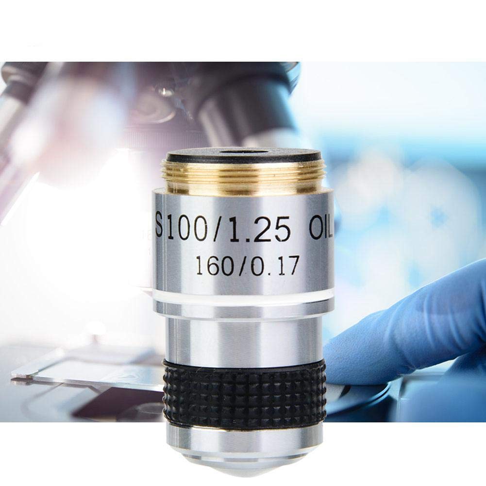 Vogueing Tool 20X Microscope Objective Lens Objective Lens with Knurled Ring for Biological Microscope 185